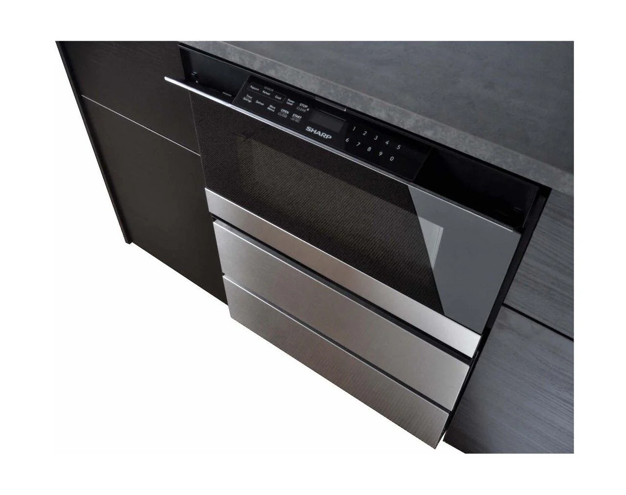 Sharp SKMD24U0ES 24 in. Under the Counter Microwave Drawer Oven Pedestal - Image 5