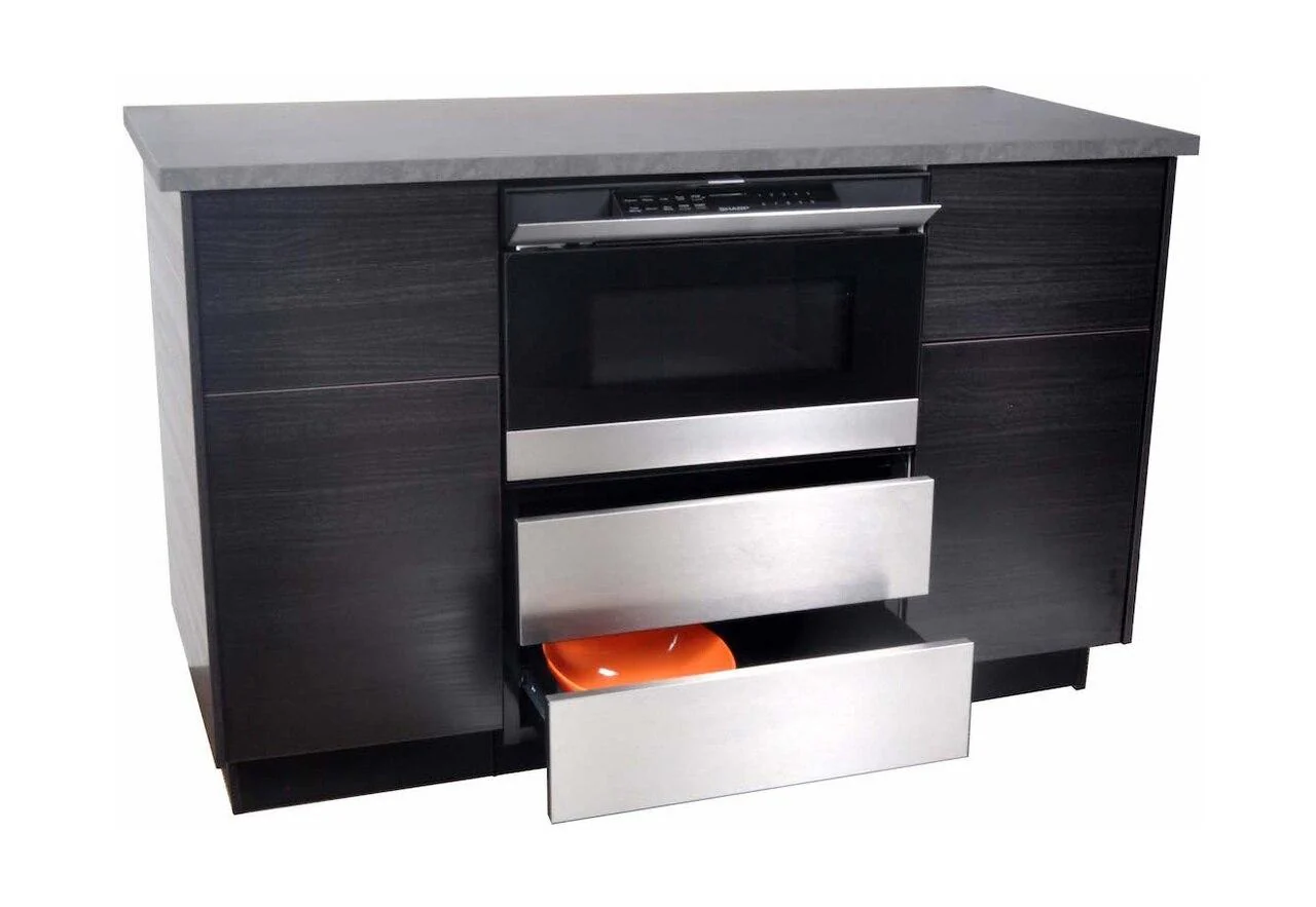 Sharp SKMD24U0ES 24 in. Under the Counter Microwave Drawer Oven Pedestal - Image 7
