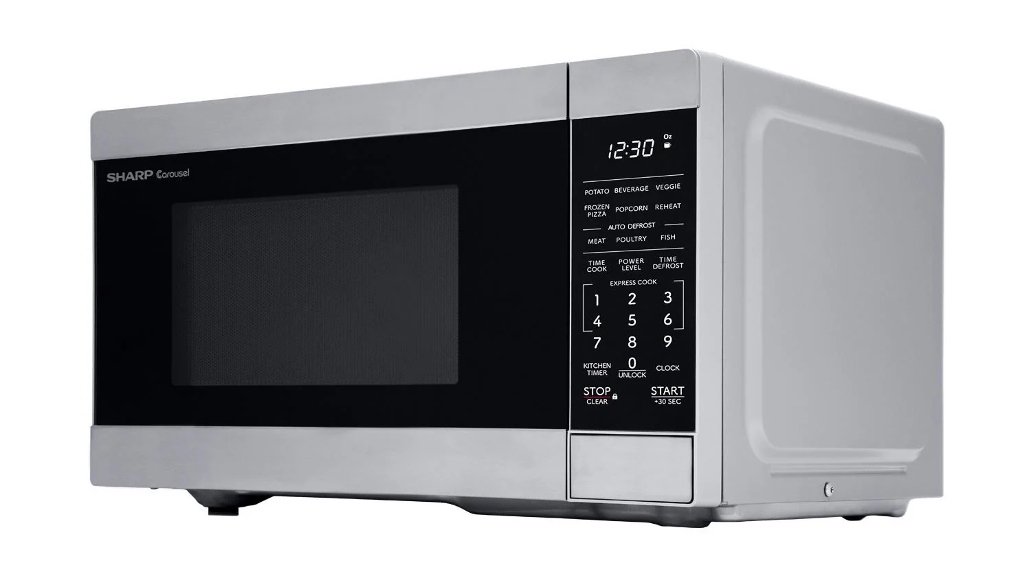 SMC0962KS Sharp 0.9 cu. ft. 900W Stainless Steel Countertop Microwave Oven - Image 2
