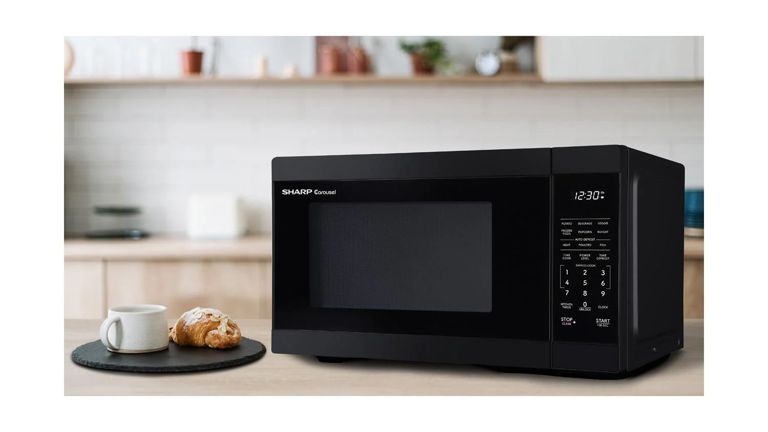 SMC1161KB Sharp 1.1 cu. ft. 1000W Black Countertop Microwave Oven - Image 7