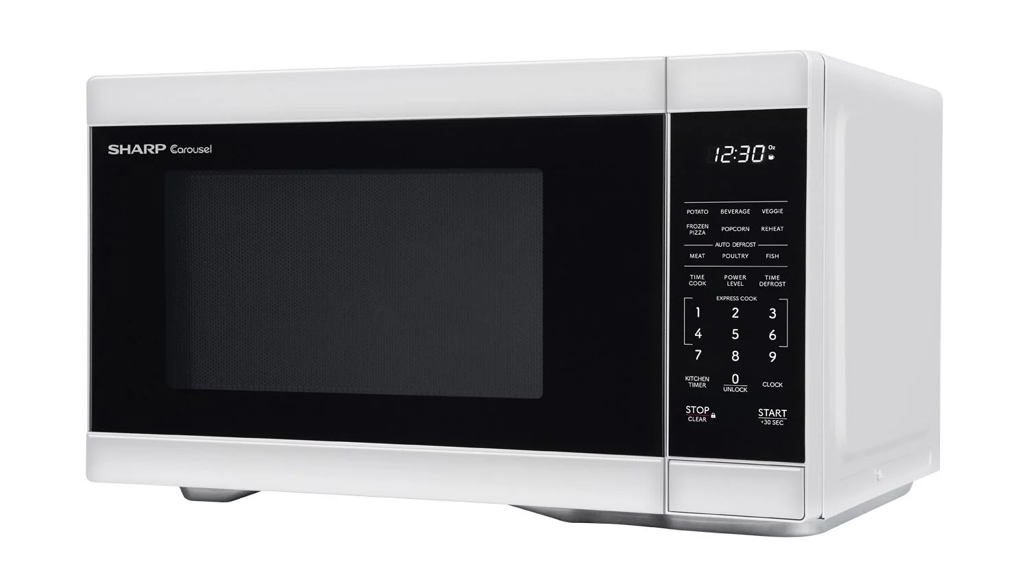 SMC1161KW Sharp 1.1 cu. ft. 1000W White Countertop Microwave Oven - Image 2