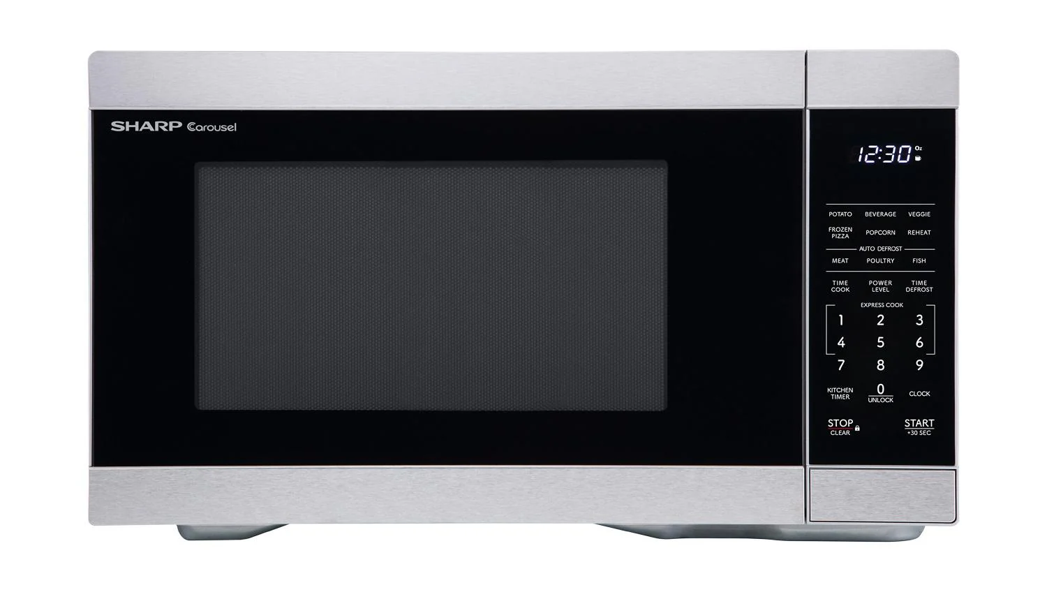 SMC1162KS Sharp 1.1 cu. ft. 1000W Stainless Steel Countertop Microwave Oven - Image 2
