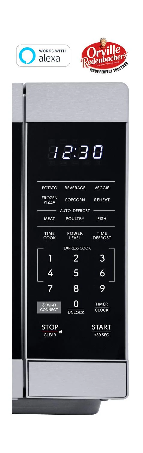 SMC1169KS Sharp 1.1 cu. ft. 1000W Smart Stainless Steel Countertop Microwave Oven - Image 6