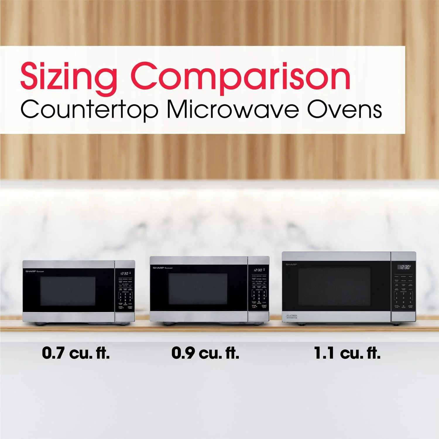 SMC1174KS Sharp 1.1 cu. ft. 1100W Flatbed Countertop Microwave Oven with Inverter Technology - Image 27