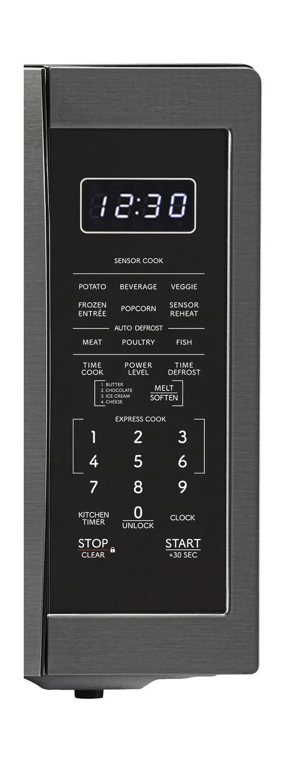 SMC1452KH Sharp 1.4 cu. ft. 1100W Black Stainless Steel Countertop Microwave Oven - Image 5