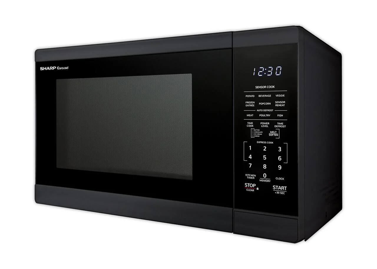 Sharp SMC1461HB 1.4 cu. ft. Black Countertop Microwave Oven - Image 4