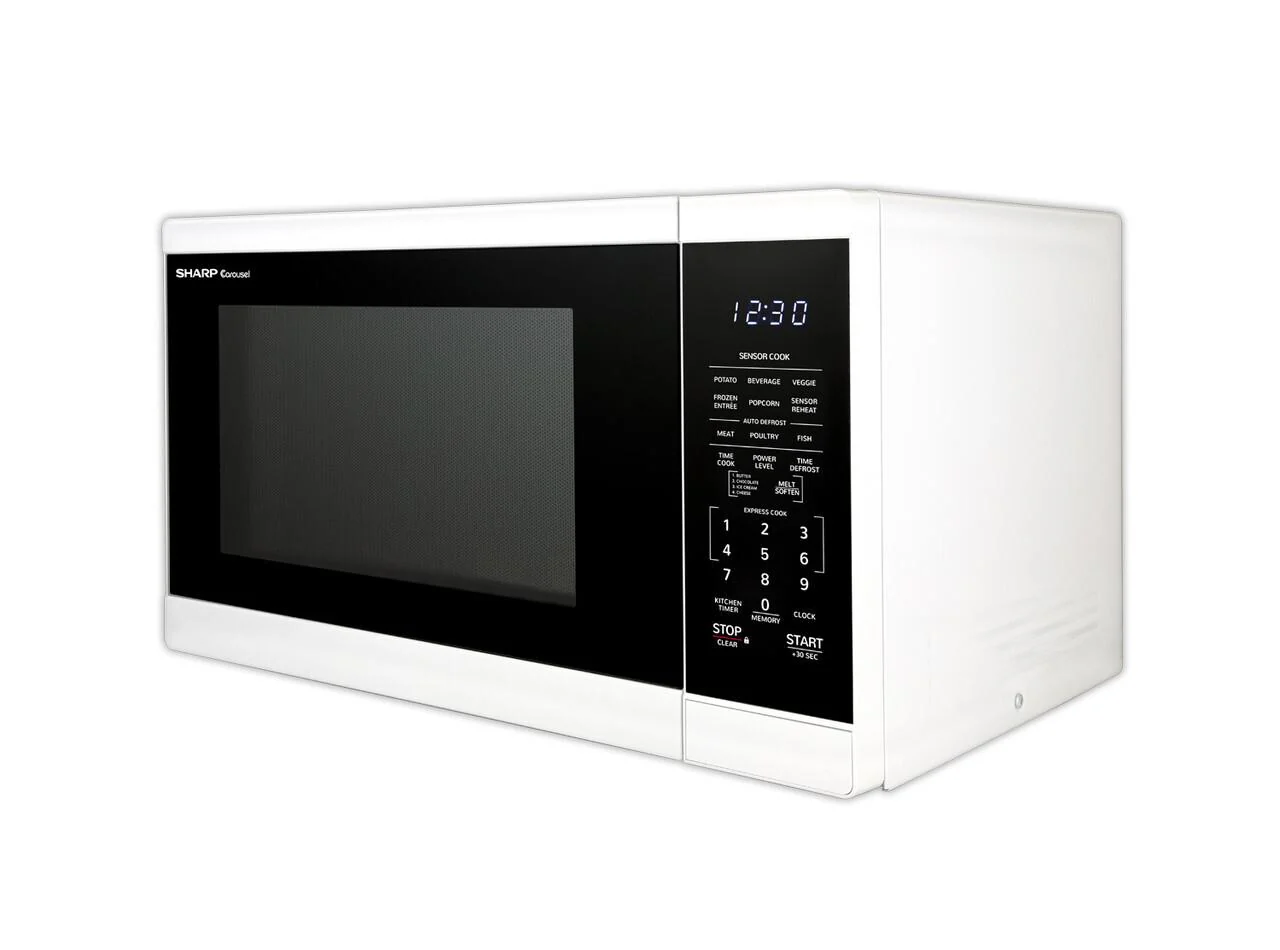 Sharp SMC1461HW 1.4 cu. ft. White Countertop Microwave Oven - Image 4