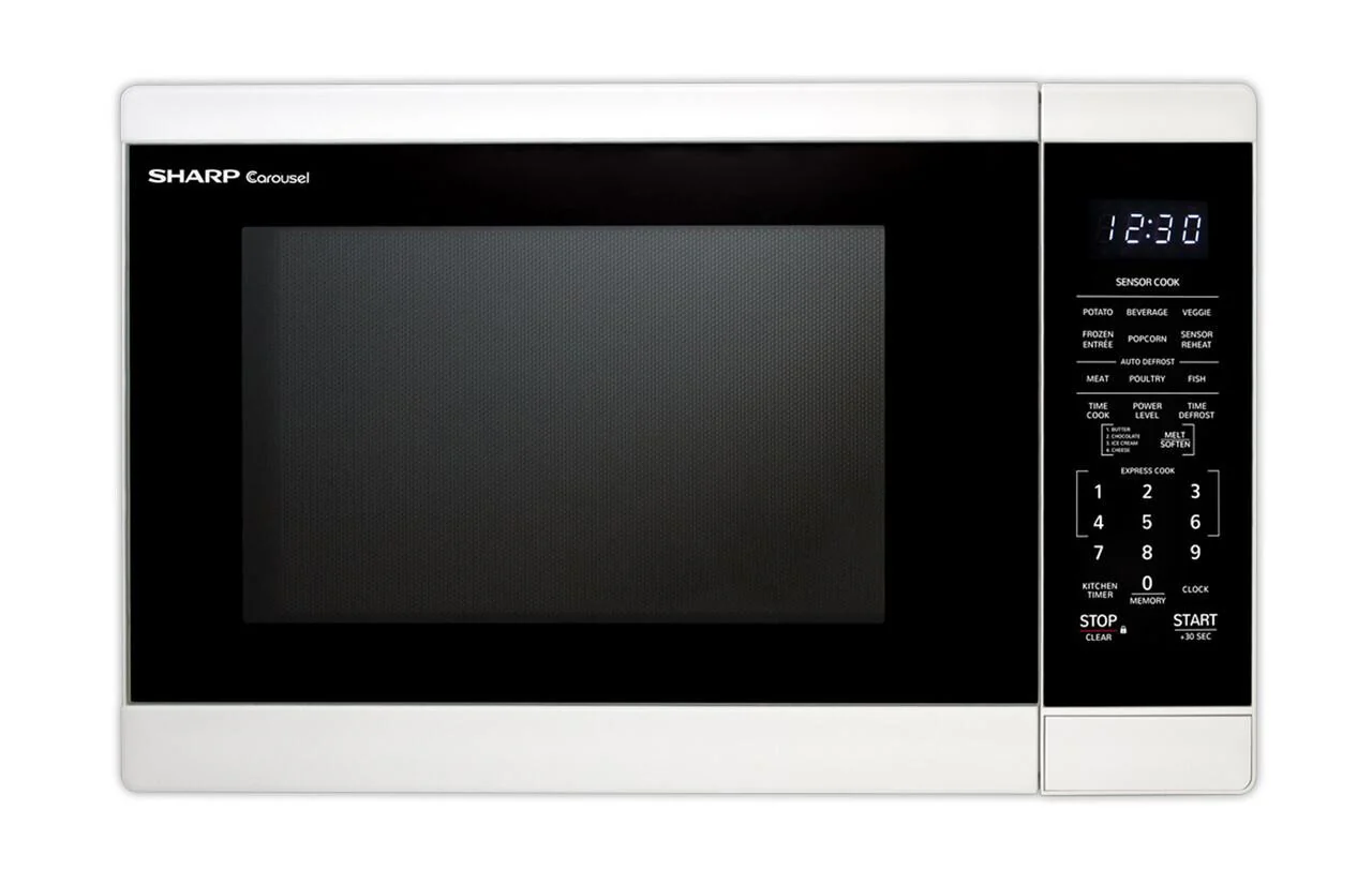 Sharp SMC1461HW 1.4 cu. ft. White Countertop Microwave Oven - Image 5