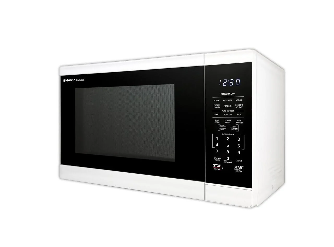Sharp SMC1461HW 1.4 cu. ft. White Countertop Microwave Oven - Image 6