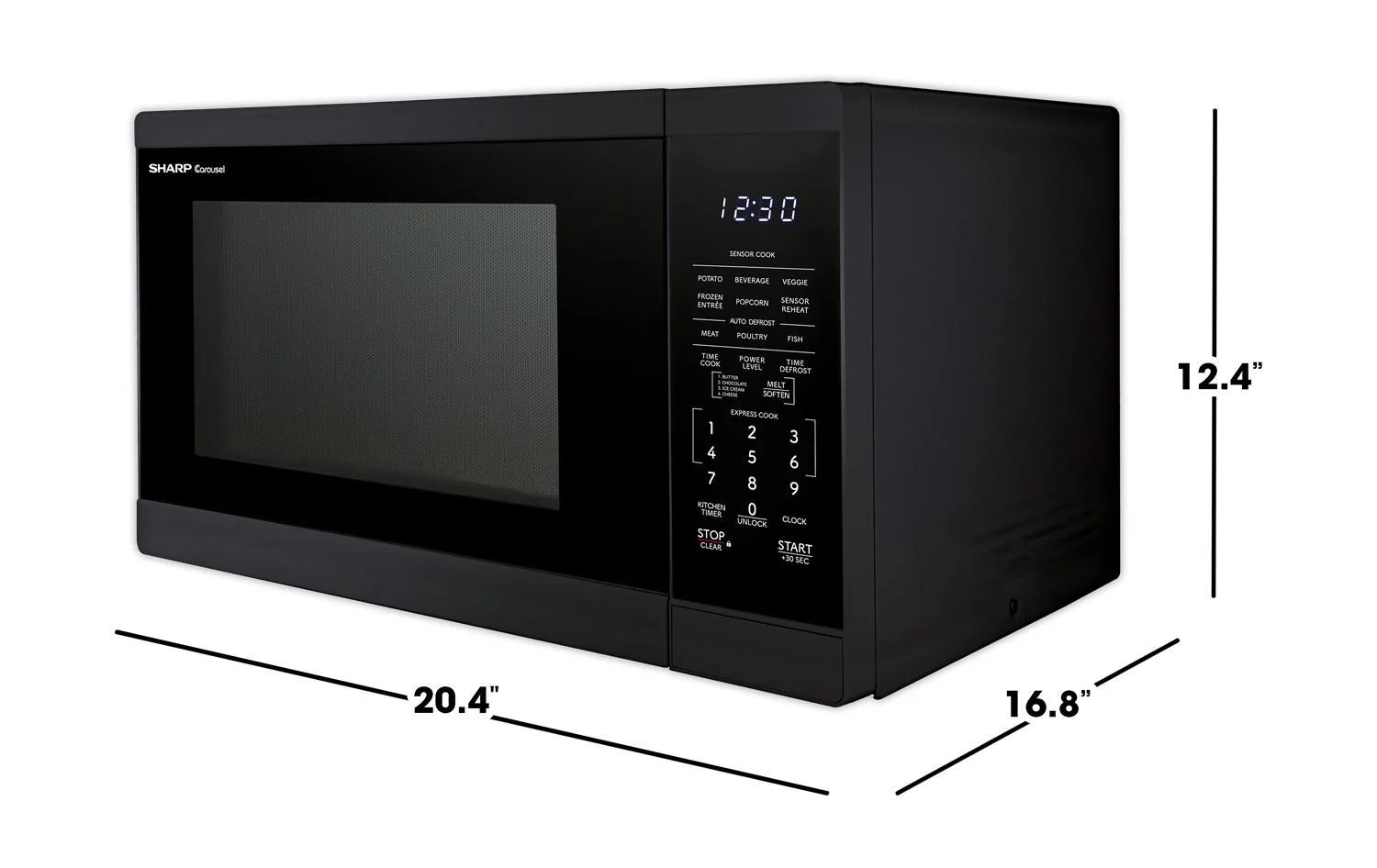 SMC1461KB Sharp 1.4 cu. ft. 1100W Black Countertop Microwave Oven - Image 7