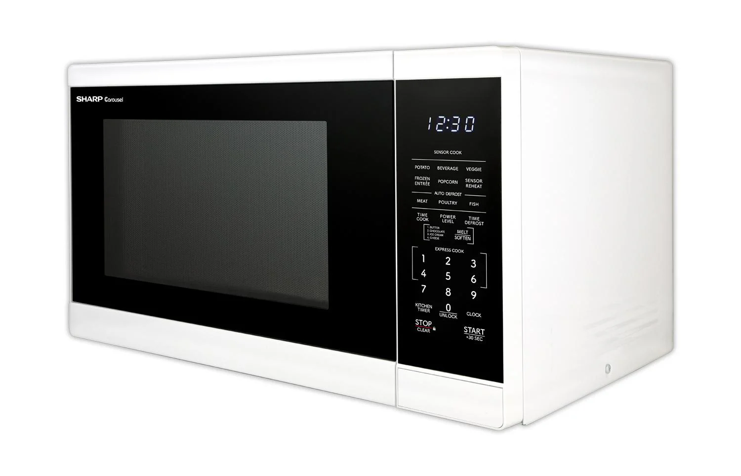 SMC1461KW Sharp 1.4 cu. ft. 1100W White Countertop Microwave Oven - Image 2