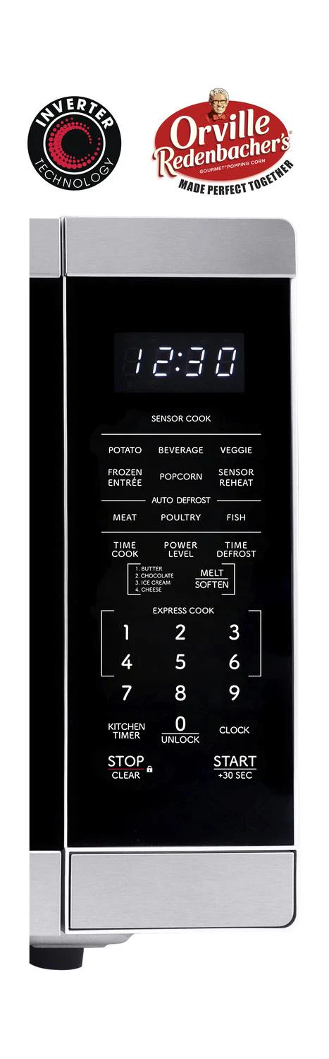SMC1464KS Sharp 1.4 cu. ft. 1100W Stainless Steel Countertop Microwave Oven with Inverter Technology - Image 6