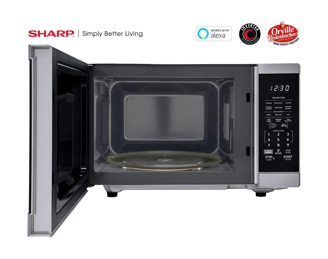 Sharp SMC1469HS 1.4 cu. ft. Smart Countertop Microwave Oven