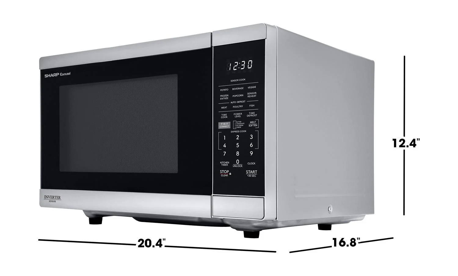SMC1469KS Sharp 1.4 cu. ft. 1100W Smart Stainless Steel Microwave Oven with Inverter Technology - Image 9