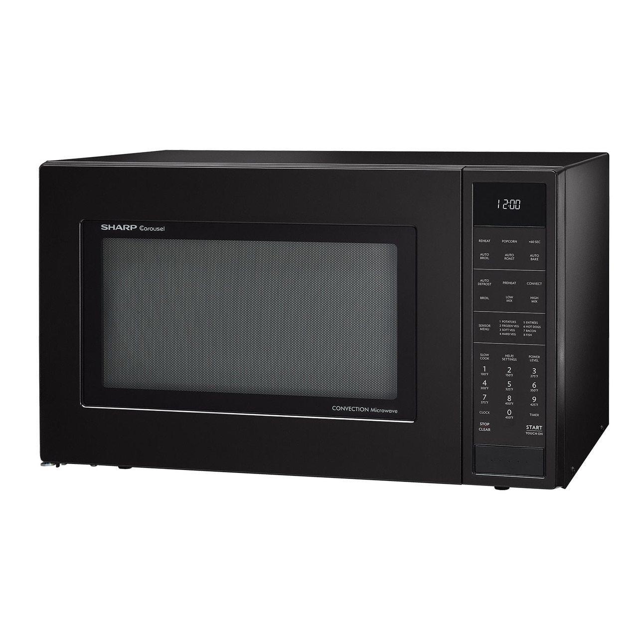 Sharp SMC1585BB 1.5 cu. ft. 900W Sharp Matte Black Carousel Convection Microwave Oven - Image 2