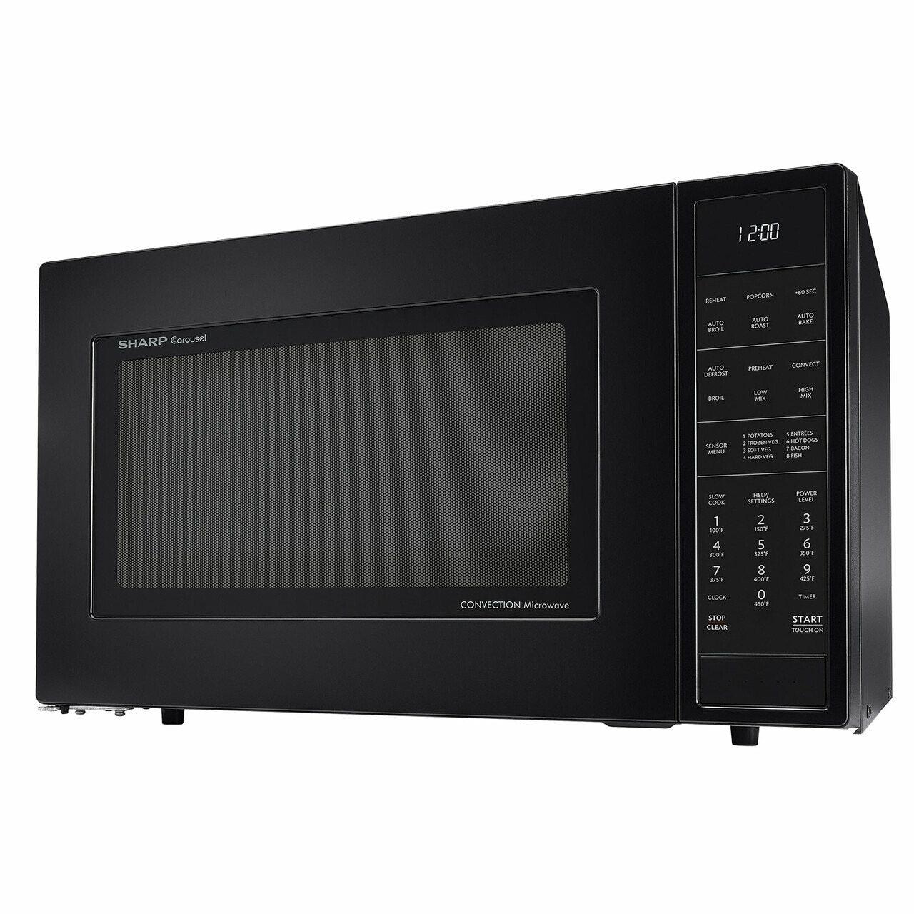Sharp SMC1585BB 1.5 cu. ft. 900W Sharp Matte Black Carousel Convection Microwave Oven - Image 5