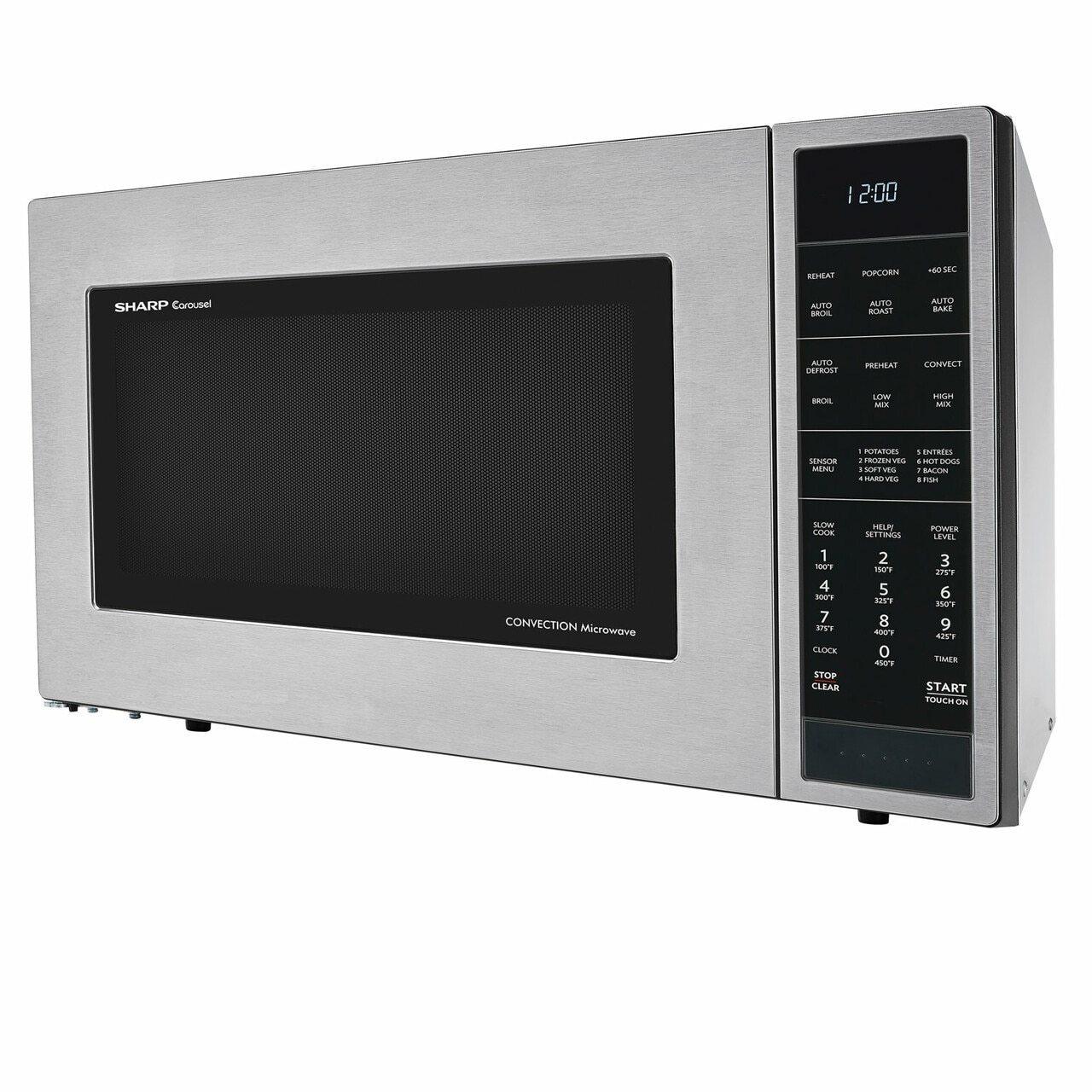 Sharp SMC1585BS 1.5 cu. ft. 900W Sharp Stainless Steel Carousel Convection   Microwave Oven - Image 5