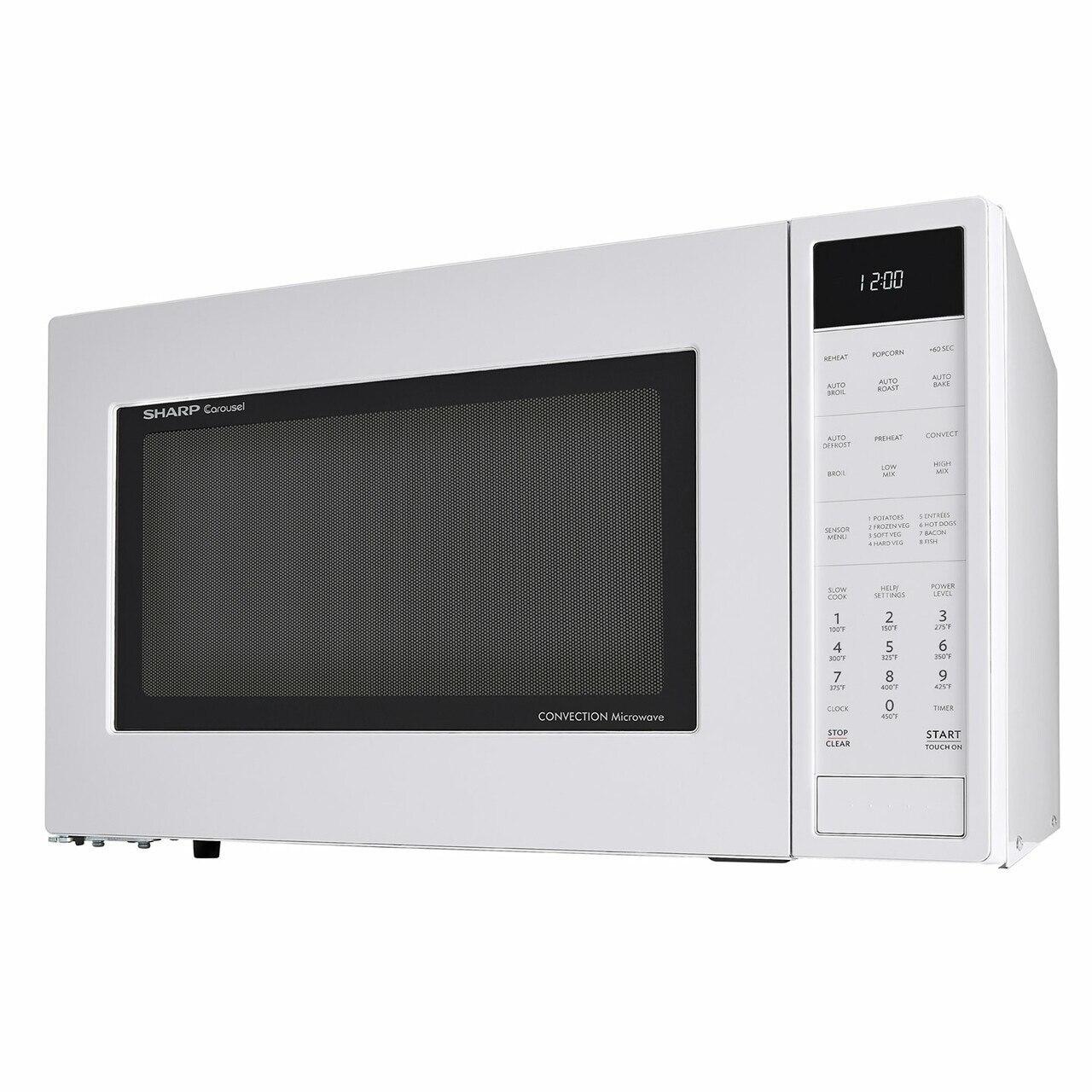 Sharp SMC1585BW 1.5 cu. ft. 900W Sharp White Carousel Convection + Microwave Oven - Image 5