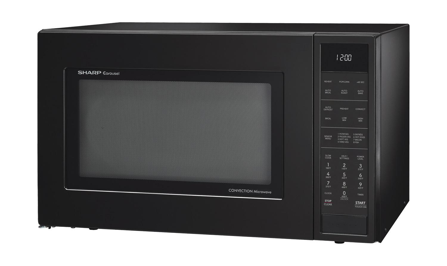 SMC1585KB Sharp 1.5 cu. ft. 900W Black Convection Countertop Microwave Oven - Image 3