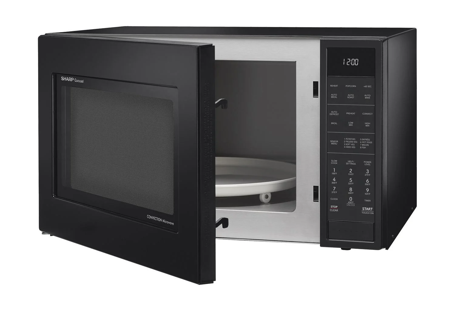 SMC1585KB Sharp 1.5 cu. ft. 900W Black Convection Countertop Microwave Oven - Image 4