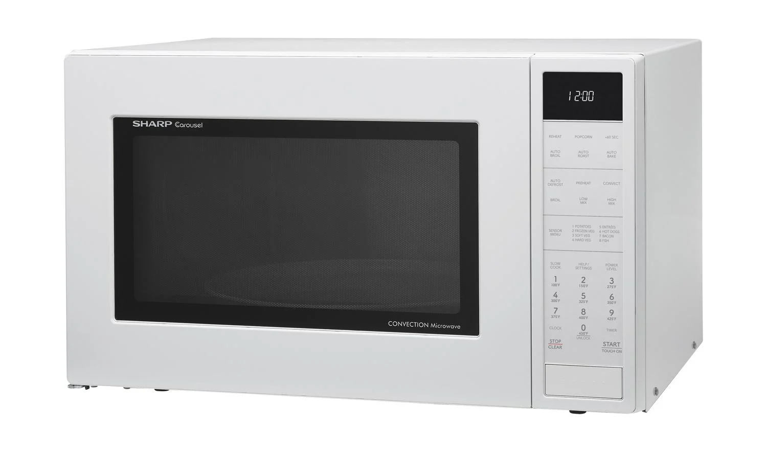 SMC1585KW Sharp 1.5 cu. ft. 900W White Convection Countertop Microwave Oven - Image 3