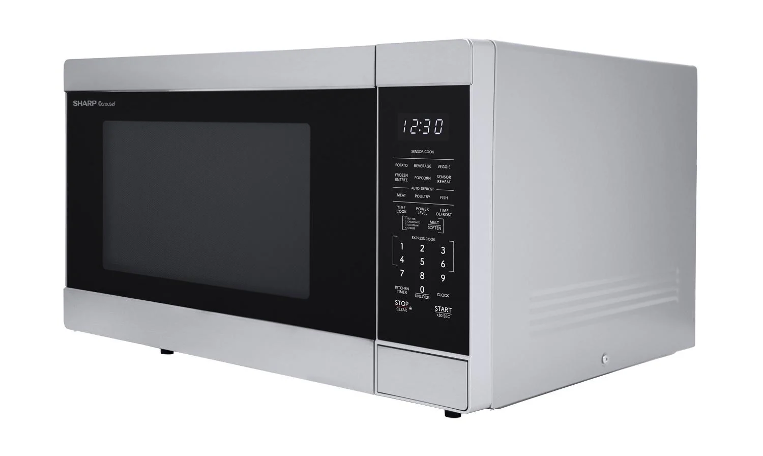 SMC1662KS Sharp 1.6 cu. ft. 1100W Stainless Steel Countertop Microwave Oven - Image 2