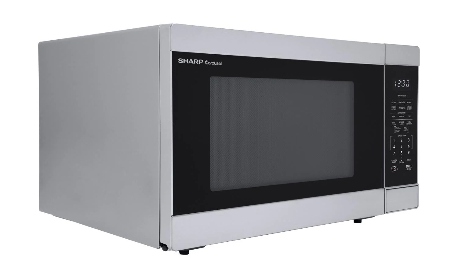 SMC1662KS Sharp 1.6 cu. ft. 1100W Stainless Steel Countertop Microwave Oven - Image 3