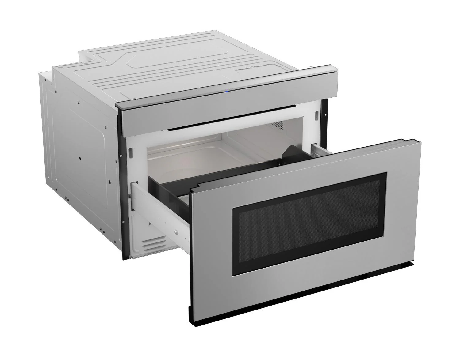 Sharp SMD2479JS 24 in. 1.2 cu. ft. 950W Sharp Stainless Steel Smart Easy Wave Open Microwave Drawer Oven - Image 5