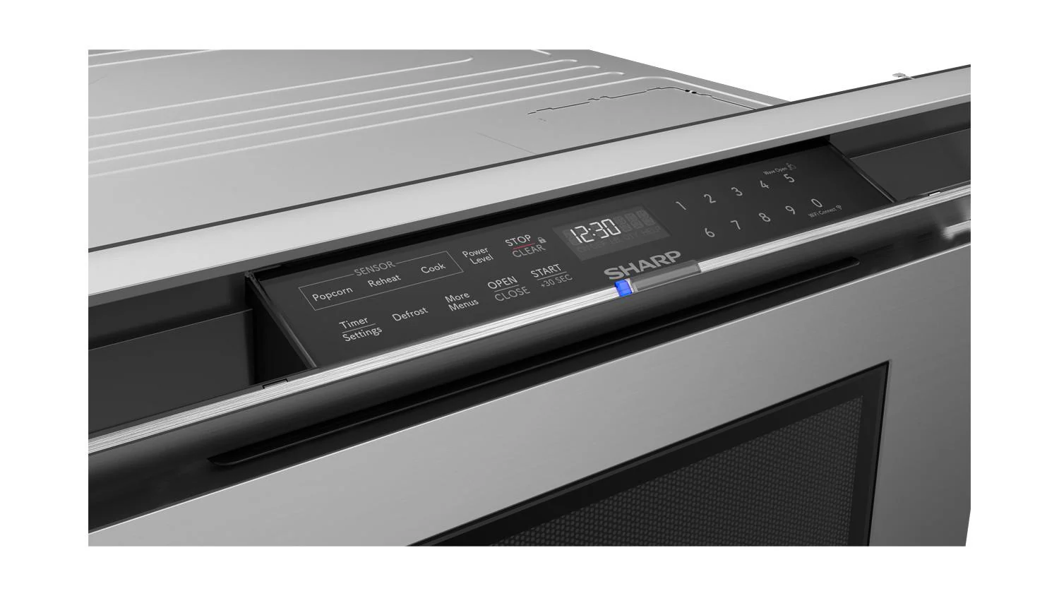Sharp SMD2479JS 24 in. 1.2 cu. ft. 950W Sharp Stainless Steel Smart Easy Wave Open Microwave Drawer Oven - Image 7