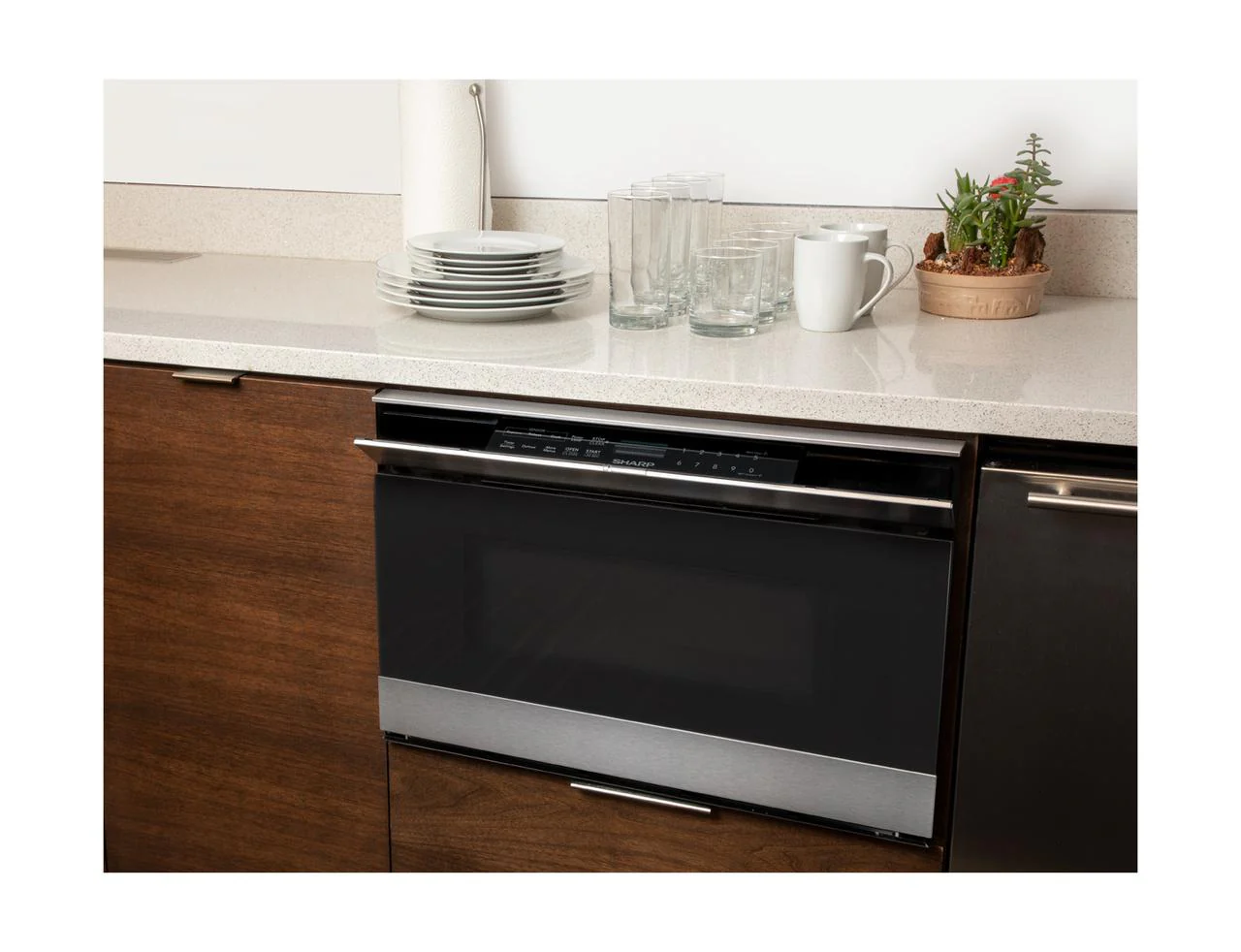 Sharp SMD2489ES 24 in. 1.2 cu. ft. 950W Sharp Stainless Steel Smart Easy Wave Open Microwave Drawer Oven - Image 10