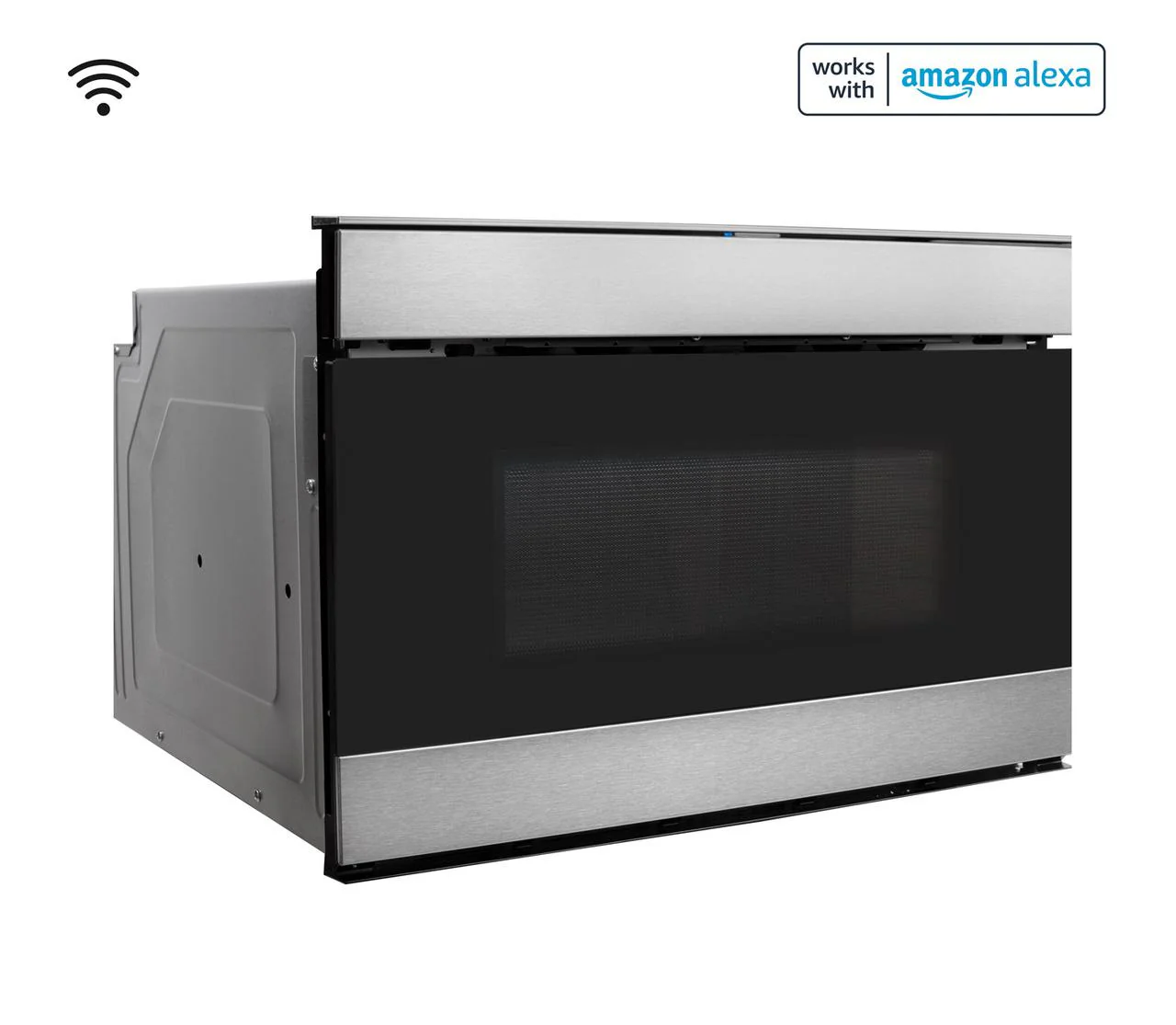 Sharp SMD2489ES 24 in. 1.2 cu. ft. 950W Sharp Stainless Steel Smart Easy Wave Open Microwave Drawer Oven - Image 3