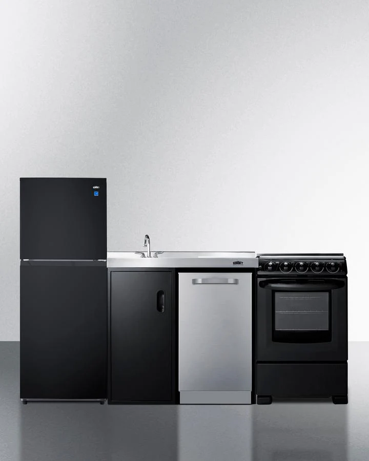 Summit ACK80HT 80" Wide All-in-one Kitchenette With Range and Dishwasher - Image 3