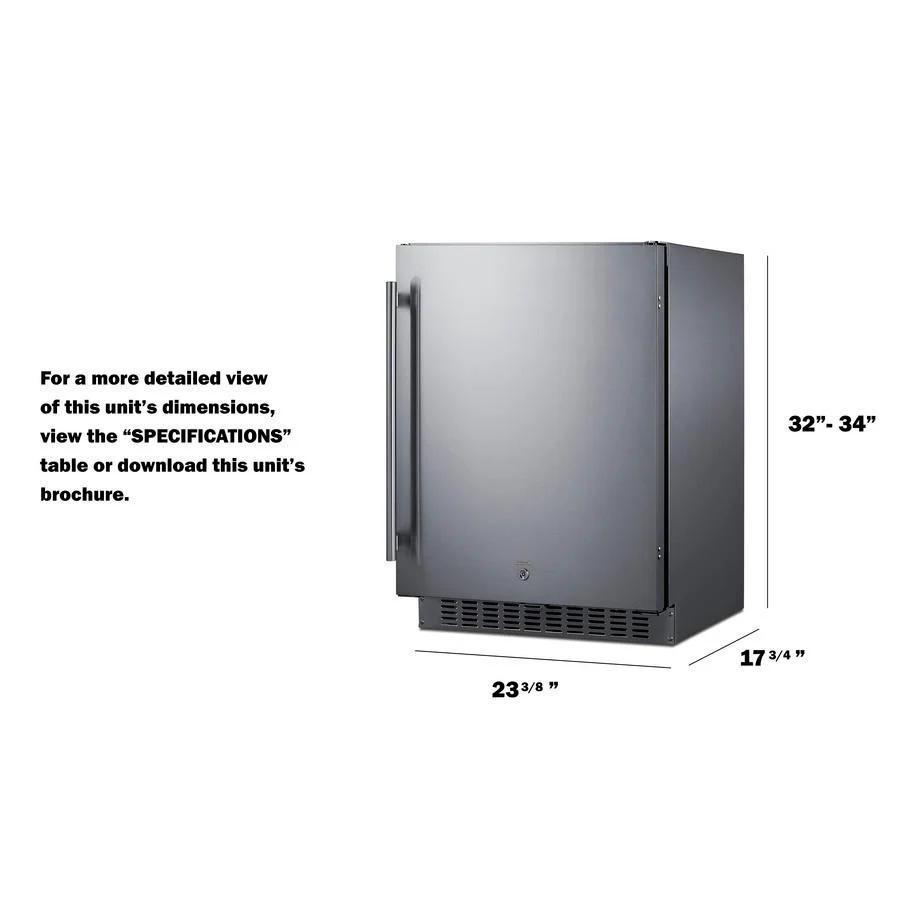 Summit ASDS2413CSS 24" Wide Built-in All-refrigerator, ADA Compliant - Image 2