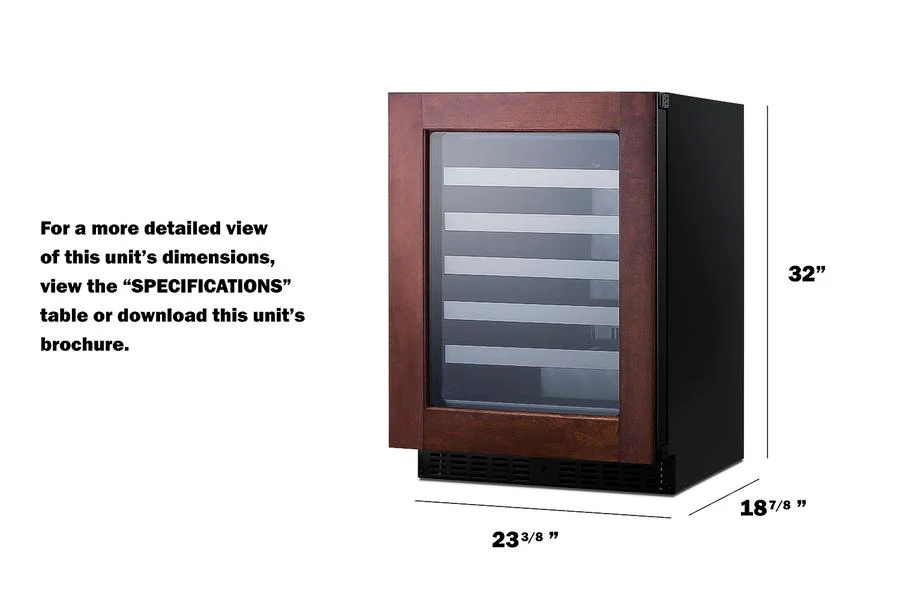 Summit ASDW2412PNR 24" Wide Built-in Wine Cellar, ADA Compliant (panel Not Included) - Image 11