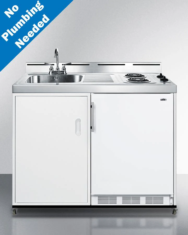 Summit C48ELPUMPMB 48" Wide Mobile All-in-one Kitchenette, No Plumbing Needed - Image 6