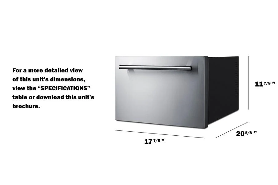 Summit COOL1D 18" Wide Built-in Wine/beverage Cooler Drawer - Image 19