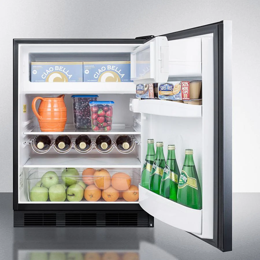 Summit CT663BKSSHHADA 24" Wide Refrigerator-freezer, ADA Compliant - Image 4