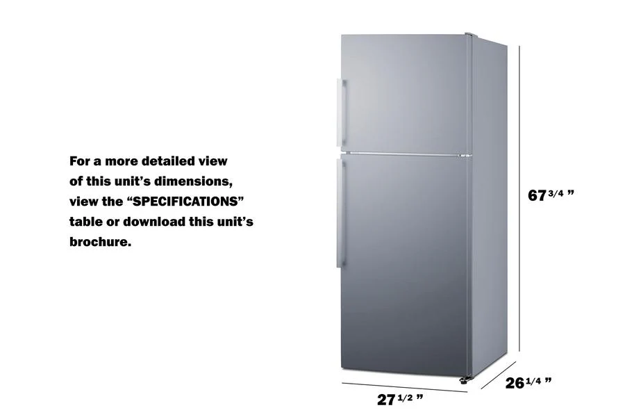 Summit FF1514SSIM 28" Wide Top Mount Refrigerator-freezer With Icemaker - Image 5