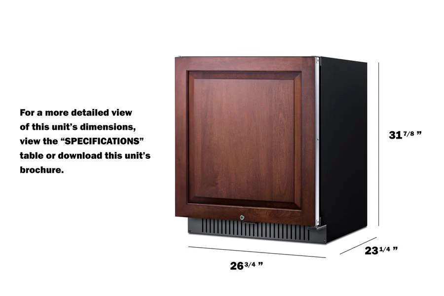 Summit FF27BSSADAIF 27" Wide Built-in All-refrigerator, ADA Compliant (panel Not Included) - Image 10