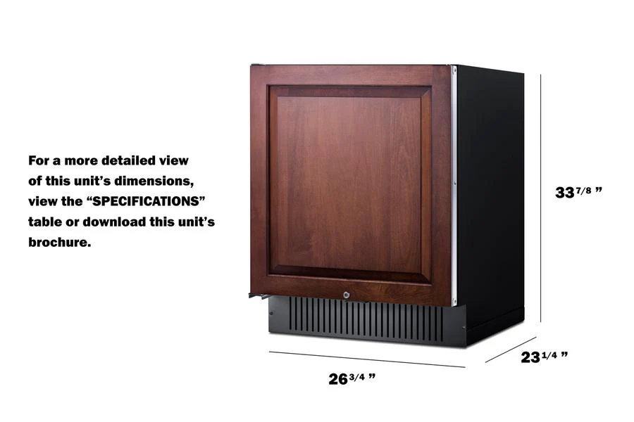 Summit FF27BSSIFLHD 27" Wide Built-in All-refrigerator (panel Not Included) - Image 2