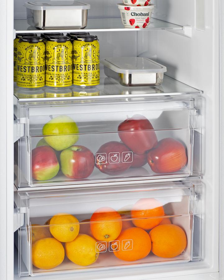 Summit FFBF11NT 24" Wide Fully Integrated Bottom Mount Refrigerator-freezer (panel Not Included) - Image 8