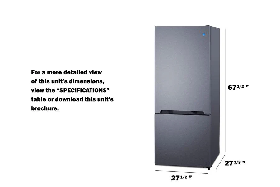 Summit FFBF154SS 28" Wide Bottom Mount Refrigerator-freezer - Image 8