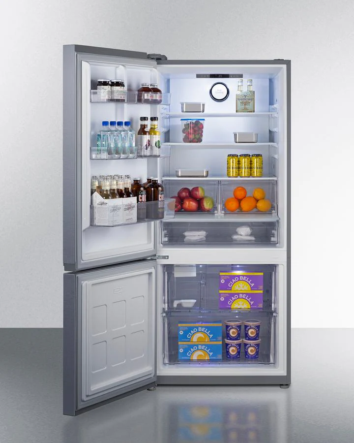 Summit FFBF174SSIMLHD 30" Wide Bottom Freezer Refrigerator With Icemaker, Counter Depth - Image 5