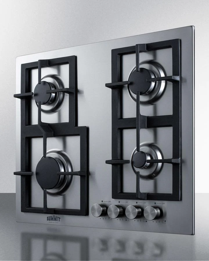 Summit GCJ4SSLP 24" Wide 4-burner Propane Gas Cooktop In Stainless Steel - Image 2