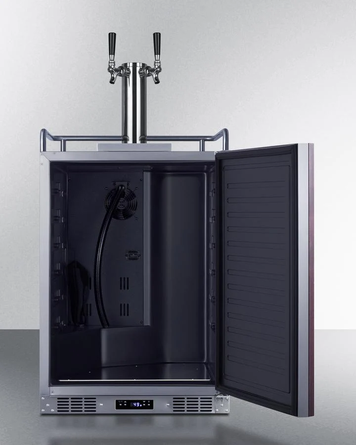 Summit SBC682PNRWKDTWIN 24" Wide Built-in Wine Kegerator (panel Not Included) - Image 2