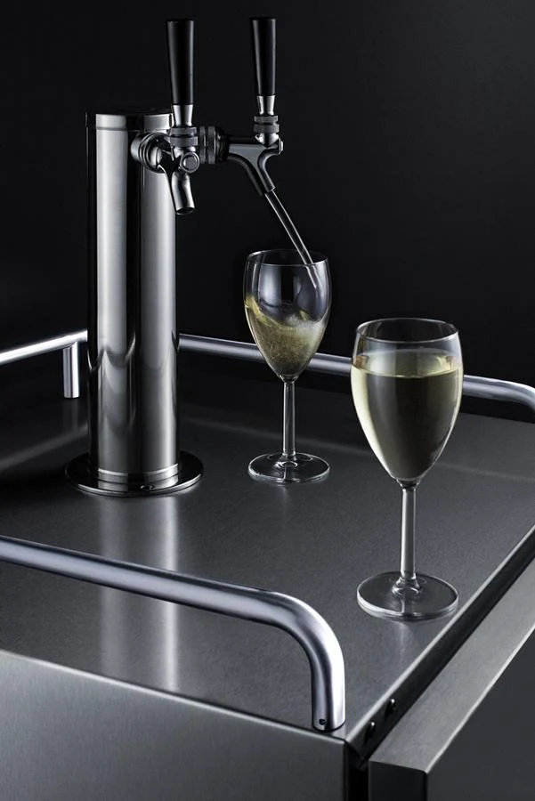 Summit SBC682WKDTWIN 24" Wide Built-in Wine Kegerator - Image 2