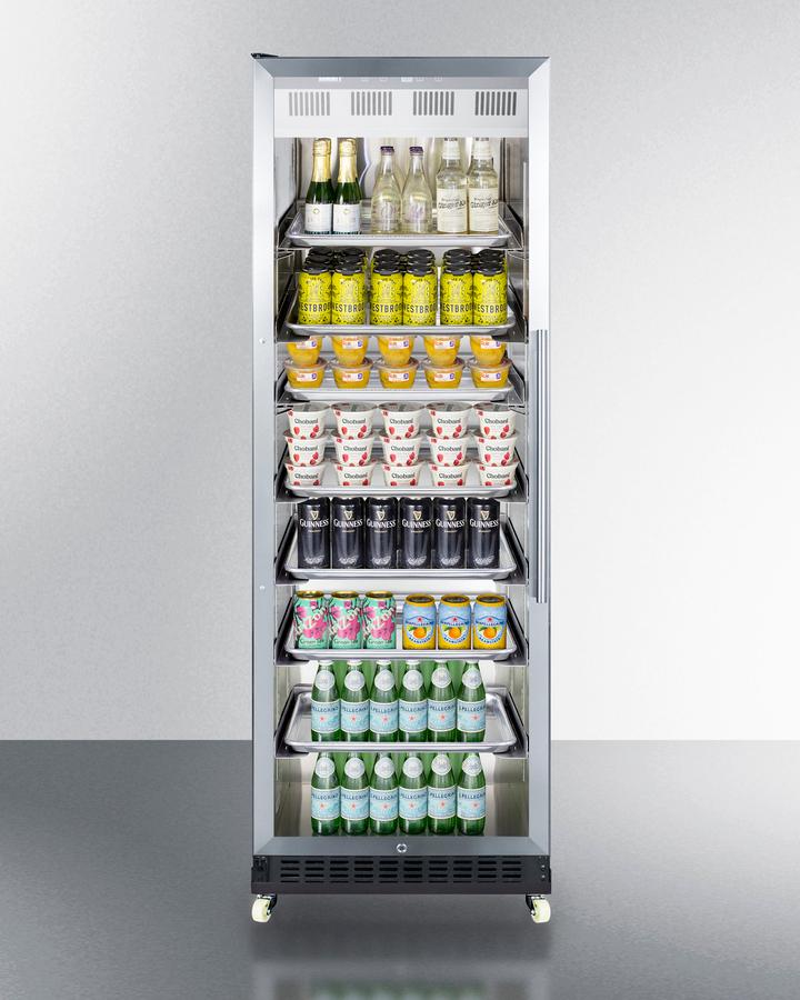 Summit SCR1401LHRI 24" Wide Mini Reach-in Beverage Center With Dolly - Image 3
