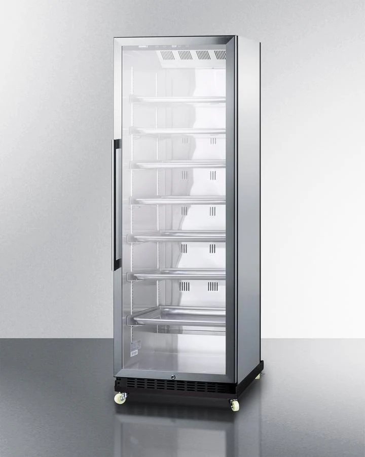 Summit SCR1401RICSS 24" Wide Mini Reach-in Beverage Center With Dolly - Image 2