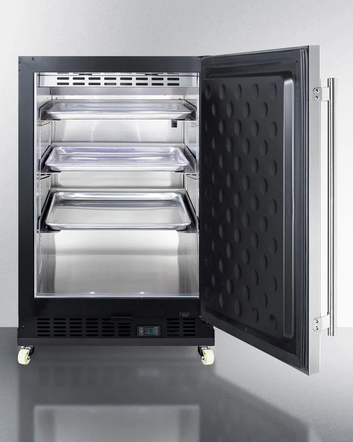 Summit SCR610BLSDRI 24" Wide Built-in Mini Reach-in Beverage Center With Dolly - Image 3