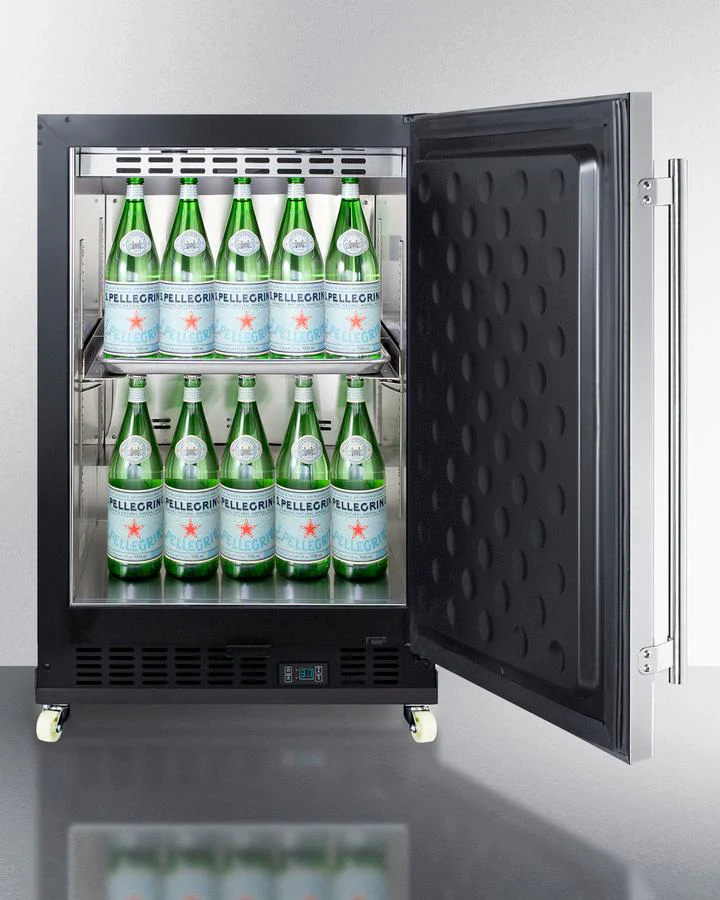 Summit SCR610BLSDRI 24" Wide Built-in Mini Reach-in Beverage Center With Dolly - Image 5